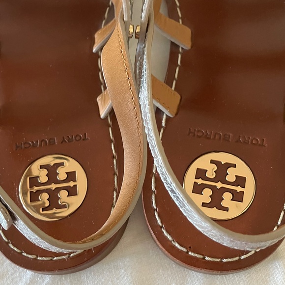 Tory Burch Women's Silver and Brown Sandals - Picture 3 of 4
